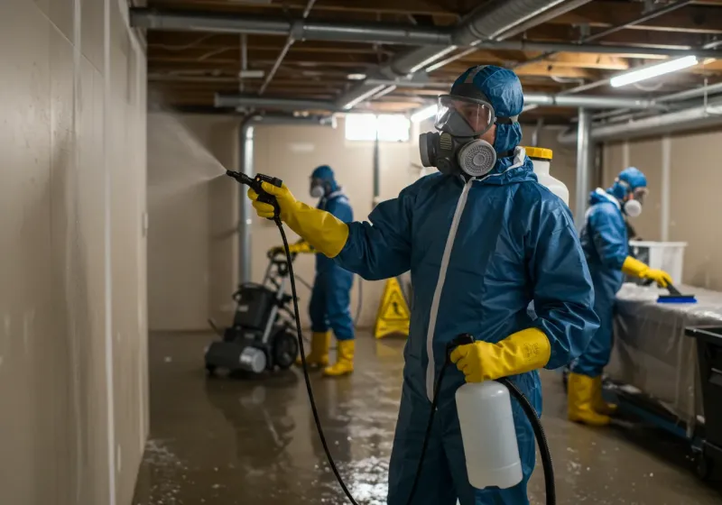 Basement Sanitization and Antimicrobial Treatment process in Chippewa County, WI