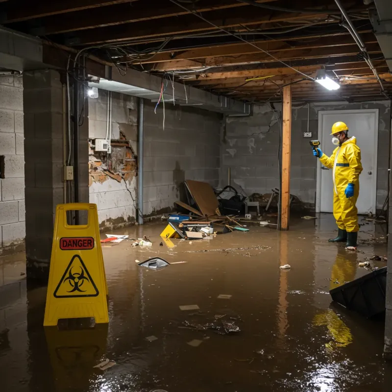 Flooded Basement Electrical Hazard in Chippewa County, WI Property